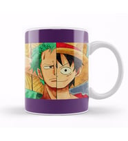 One Piece Luffy and Zoro's Faces 01 Kupa Bardak Porselen