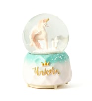  Unicorn Temalı Işıklı Ve Müzikli Kar Küresi - Beyaz (Pembe)