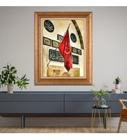 Altın Varaklı Paspartulu Çerçeveli  Tablo nat1648