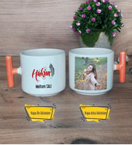 Hakim Kupa Bardak Fotoğraflı T Turuncu Kulplu Dünya Hukuk Günü Hediyesi