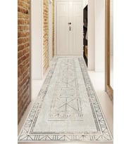 Dijital Baskılı Kaymaz Taban Yıkanabilir Modern Yolluk Ve Koridor Halısı NDU-HT-399 (Bej)