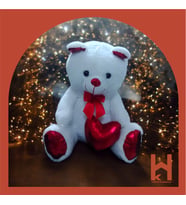 PELUŞ BEYAZ PARLAK AYI 40 CM ( ASTANA )