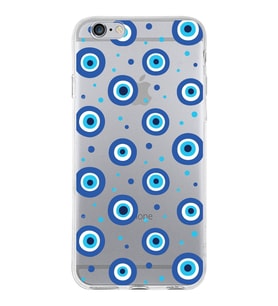 PrintiFy Apple  iPhone 6 ile Uyumlu 1mm Slim Fit Nazar Boncuğu 1 Baskılı Şeffaf  Kılıf