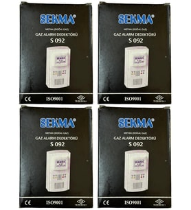 Sekma Doğal Gaz (Metan) Alarm Dedektörü S-092 (4 Adet)