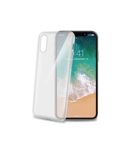 Celly GelSkin900 Tpu iPhone X ile Uyumlu Cep Telefonu Kılıfı Beyaz