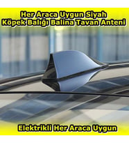NKT GROUP Elektrikli Her Araca Uygun Siyah Shark Köpek Balığı Balina Tavan Anteni E.M.