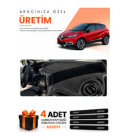RENAULT CAPTUR 1 (2013-2019) Uyumlu Torpido Koruma Örtüsü Oto Kılıfı - Siyah
