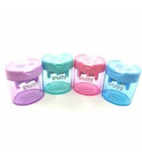 Puti Çift Bölmeli Kalemtraş Pastel Renkler 06390-571
