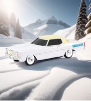 Ultratekno 1966 Cadillac Model Retro Araba Bluetooth Hoparlör Fm Radyo USB Tf Aux Destekli Speaker (Beyaz)