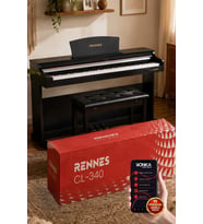 Rennes CL-340BK Tuş Hassasiyetli 88 Tuş Dijital Piyano Profesyonel Siyah