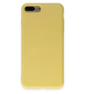 Newface Apple iPhone 7 Plus Kılıf Nano içi Kadife Silikon - Sarı