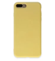 Newface Apple iPhone 7 Plus Kılıf Nano içi Kadife Silikon - Sarı