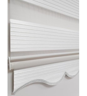BBB Geniş Pliseli Simli Ekru Zebra Stor Perde MZ292
