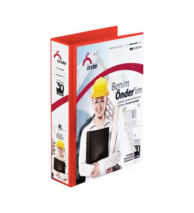 ÖNDER 2013-2 4 HALKALI D MEKANİZMALI KLASÖR A4 30mm KIRMIZI