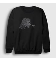 Presmono Unisex Siyah Words Nirvana Kurt Cobain Sweatshirt 36119tt