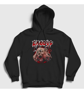 Presmono Unisex Siyah Edenfire Exodus Kapüşonlu Sweatshirt 146718tt