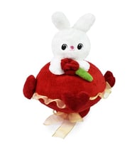 Pandamkee Peluş Tavşan Sevgi Buketi Ve  Sevgililer Gününe Özel Hediye (Kırmızı)
