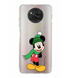 Xiaomi  Poco X3 Pro  Kamera Korumalı Kapak Mickey Mouse Tasarımlı Şeffaf  Kılıf