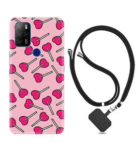 Omix X300 X500 X400 X600 X700 Kılıf Boyun Askılı Silikon Heart Lollipop 1414