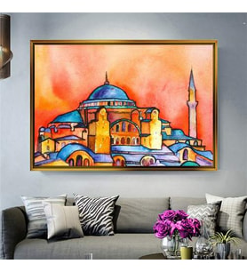 Altın Çerçeveli dekoratif tablo l751 (Gold)