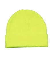 Neon Turuncu Basic Bere Unisex  Turuncu Bere Fosfor Yeşili-Standart