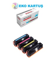 Eko Kartuş Hp Color Laserjet Pro Mfp M476NW (CC530A-CC531A-CC532A-CC533A) Set Muadil Toner (Siyah)