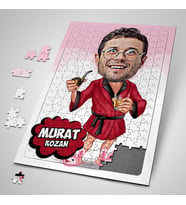 Kişiye Özel Hediye 240 Parça Zengin Adam Karikatürlü Puzzle