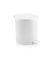 Omnipazar SY-4313 Safir Plastik Pedallı Çöp Kovası 3,5 lt Beyaz