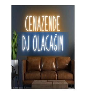 CENAZENDE DJ OLACAĞIM Yazılı Neon Tabela