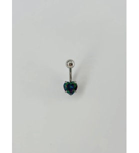 Mistik Topaz Taşlı Detaylı Göbek Piercing - Pg0020