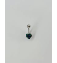 Mistik Topaz Taşlı Detaylı Göbek Piercing - Pg0020