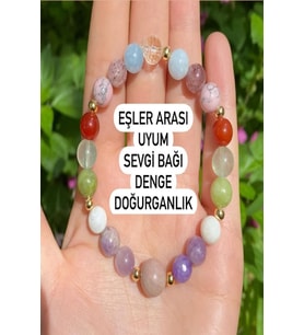 Doğal Taş Eşler Arası Uyum Sevgi Bağı Denge ve Doğurganlık Bilekliği