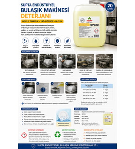 Supta Endüstriyel Bulaşık Makinesi Deterjanı 20 L