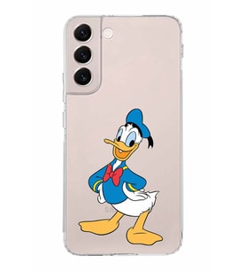 Samsung Galaxy S22 Plus  Kamera Korumalı Kapak Donald Duck Tasarımlı  Şeffaf Kılıf