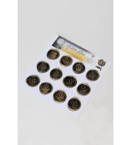 Mühürcüm Antique Tulips 12 Adet 3D Hazır Kendinden Yapışkanlı Sticker Mühür RM2108
