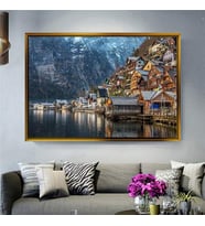 Altın Çerçeveli dekoratif tablo l1816 (Gold)