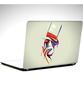 Renkli Portre Laptop Sticker 15.6 inch (38X27CM)