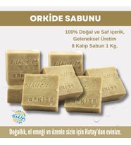 Bitkiselce Saf ve doğal içeriklerle Ordkide Sabunu  950 gr (8 Kalıp)
