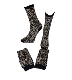 Leopar Desenli Kadın Çorap (3 Çift)