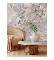 Dreamwall Modern Çatlak Mermer Desenli Silinebilir Tekstil Duvar Kağıdı (Çok Renkli)