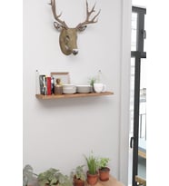 Duvar Rafı Kitaplık Mutfak Banyo Yaşam Alanı 20 X 70 Cm 1 Adet Atlantik Çam Altın Kollu