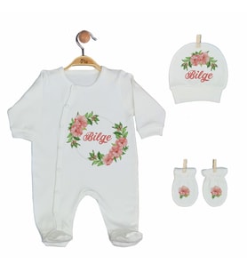 Pia Baby Gl 2202 İsme Özel Üçlü Tulum Set