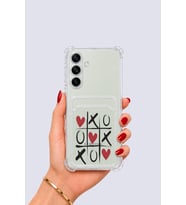 Samsung Galaxy S24 Kartlıklı XoXO Desenli Kılıf