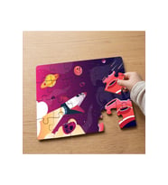 Uzay Mekiği - Space Tasarımlı 24 Parça Ahşap Çocuk Puzzle MPK1086