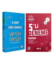 Editör Yayınları 8. Sınıf VİP Tüm Dersler Soru ve Ünlü 5 li Deneme Seti 2 Kitap