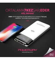 Powerway TX20 20000 Amper Digital Göstergeli Extra Kablolu Powerbank