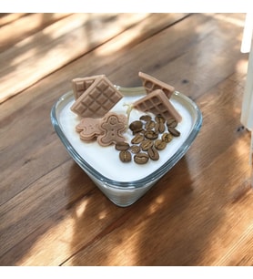 Kalpli Tabakta El Yapımı %100 Doğal Soya Wax Mum