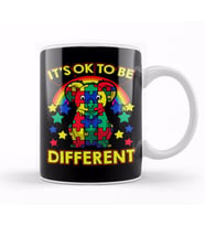 It s OK To Be Different Autism Awareness Panda Kupa Bardak Porselen