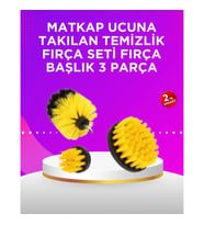 Mey İthalat® Matkap Ucu Temizlik Fırçası Seti Banyo Fayans Zemin İçin