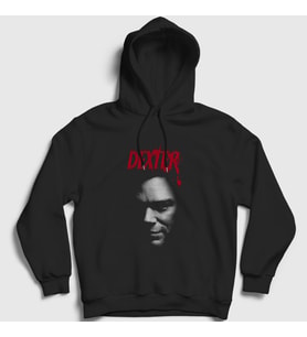 Presmono Unisex Siyah Dark Dexter Kapüşonlu Sweatshirt 188373tt